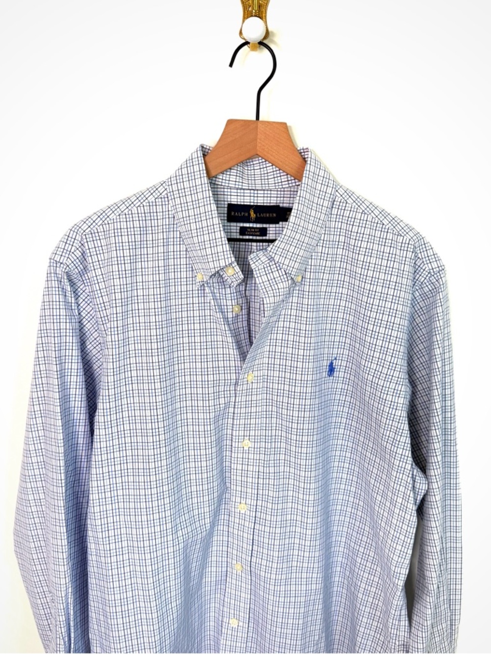 NEW Polo Ralph Lauren Slim Fit Plaid Button Down | 17.5
